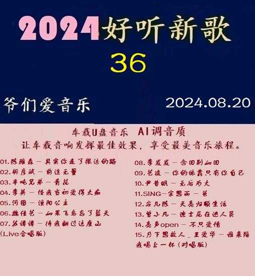 群星《2024好听新歌36》AI调整音效【WAV分轨】