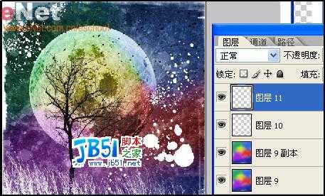 Photoshop制作迷人的黑夜传说