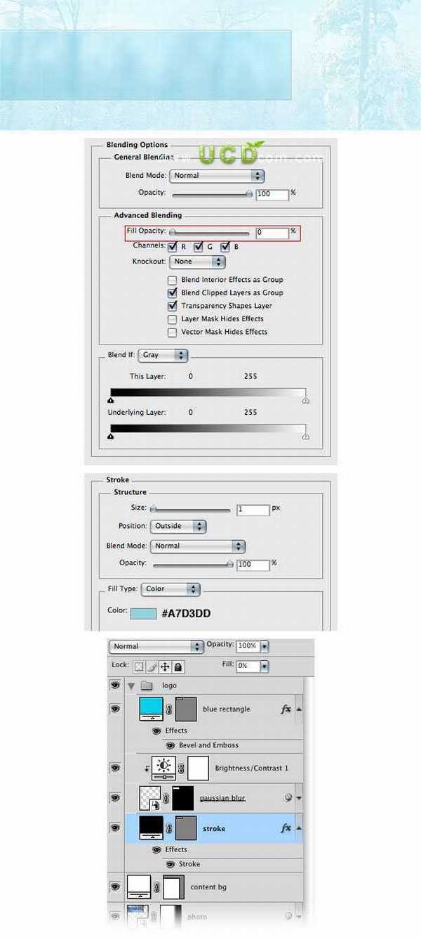 Photoshop 绘制冬季气息风格网站首页