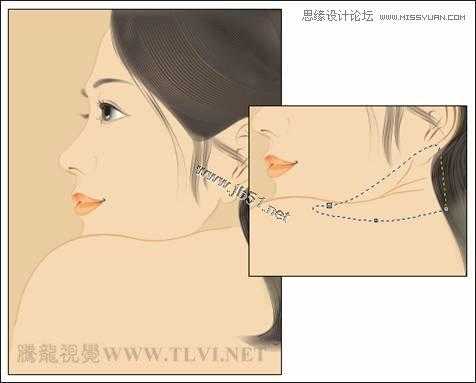 CorelDRAW(CDR)设计绘制美女诉衷情工笔画实例教程