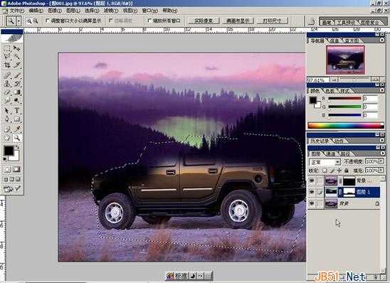 Photoshop(PS)利用图层表现图片合成双重渐变透明背景效果实例教程