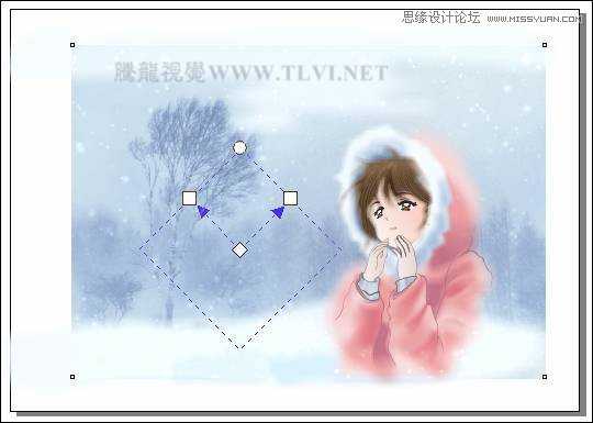 用CorelDRAW绘制雪地中的唯美女孩教程