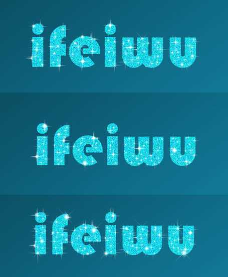 Photoshop制作漂亮的蓝色星光闪动文字特效