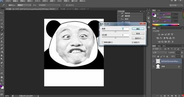 PS简单粗暴的制作熊猫脸表情包教程