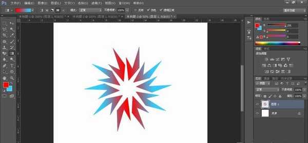 ps怎么设计风车形状的标志logo?