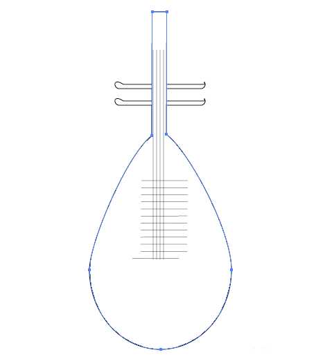 ai怎么设计一把琵琶图标? ai琵琶的画法