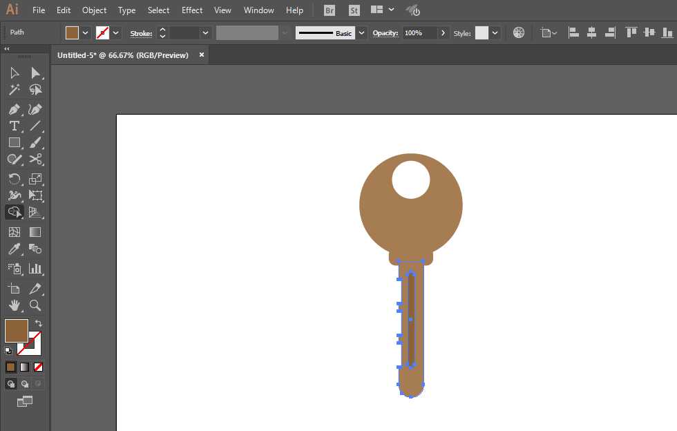ai怎么画普通钥匙图标? ai设计钥匙图标的教程