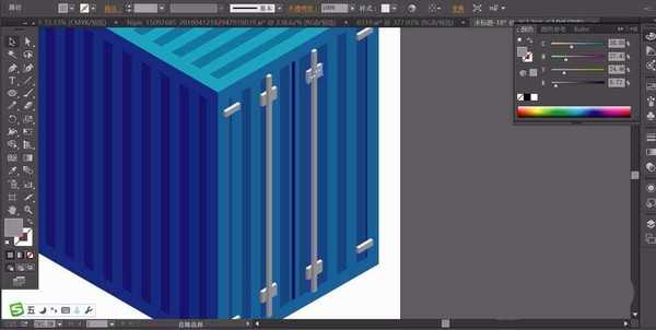 ai怎么设计3d立体的集装箱矢量图?