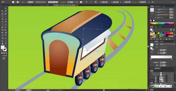 ai怎么绘制尝尝的卡通火车? ai画火车插画的教程